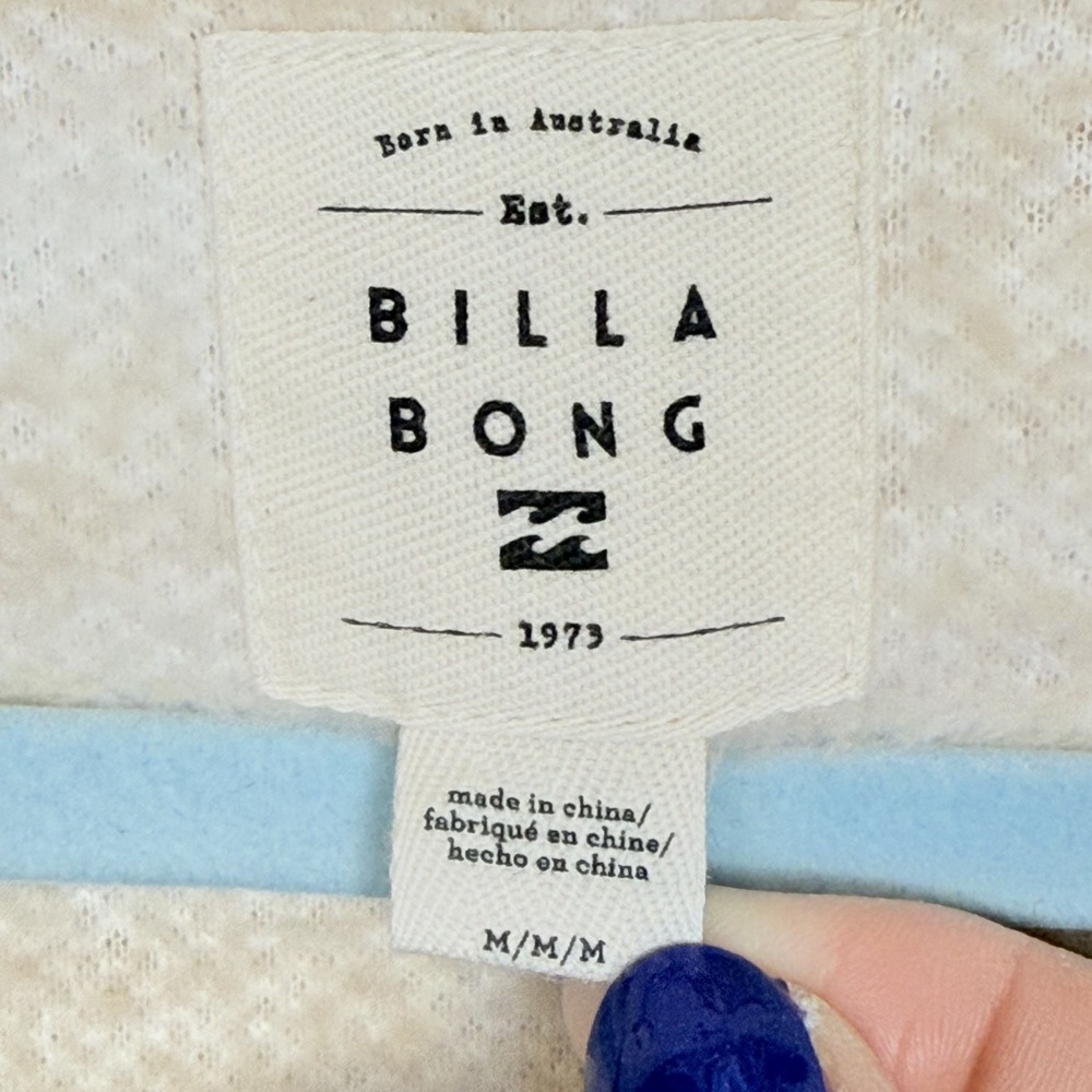 Billabong Scenic Route Wubby Fleece Jacket Womens‎ M Medium Beige Zebra Print - Picture 4 of 10